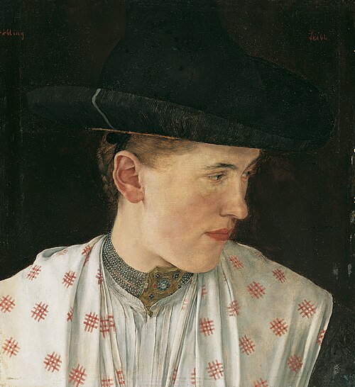 Head of a peasant girl, 1880, Wilhelm Leibl