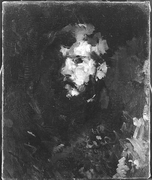Bildnisstudie eines jungen bärtigen Mannes, 1870, Wilhelm Leibl