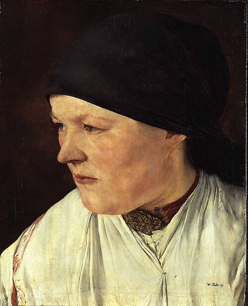 Head of a peasant girl, 1879, Wilhelm Leibl