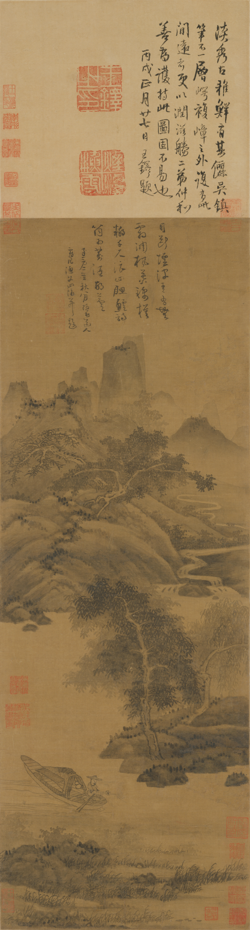 吴镇渔父图轴, , Wu Zhen