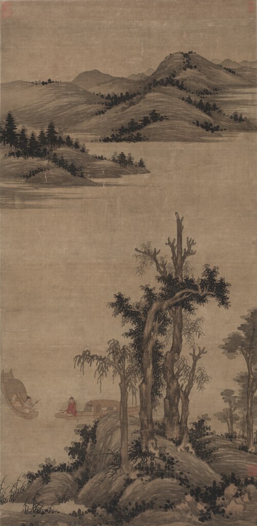 Fishermen-Hermits in Stream and Mountain, 1327, Wu Zhen
