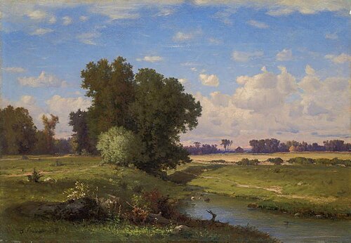 Hackensack Meadows, Sunset, 1859, George Inness