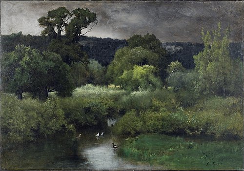 A Gray, Lowery Day, 1877, George Inness