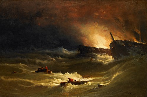 Tragedy at Sea, 1864, George Inness