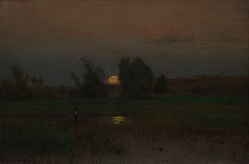 Lever le lune, 1887, George Inness