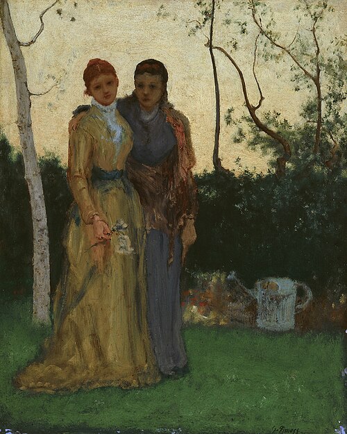 Deux Soeurs dans le jardin, 1882, George Inness