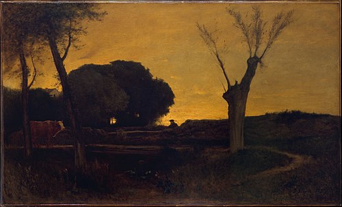 Evening at Medfield, Massachusetts, 1875, George Inness