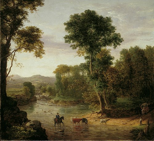 Crossing the Ford, 1848, George Inness