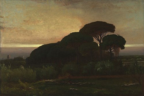 Stone Pines (Pine Grove, Barberini Villa, Albano Italy), 1874, George Inness