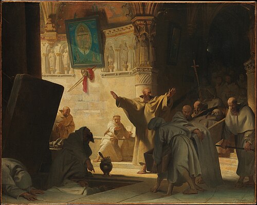 Dramatic Scene with Monks in a Crypt, 1825, Alexandre-Évariste Fragonard