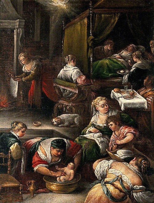 The Birth of the Virgin, , Francesco Bassano the Younger