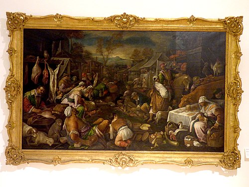 Escena en una plaza, 1566, Francesco Bassano le Jeune