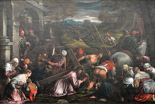The Road to Calvary, 1572, Francesco Bassano the Younger