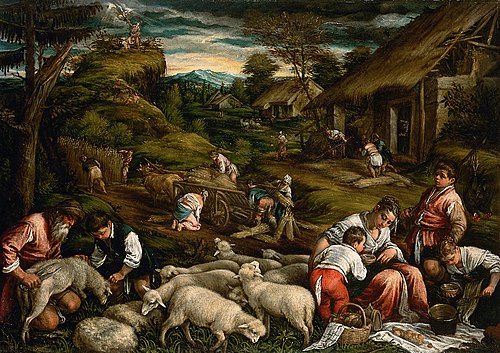 Summer (with Sacrifice of Isaac), 1575, Francesco Bassano the Younger