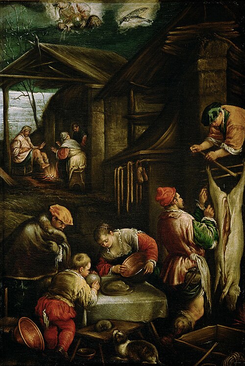 Winter (Schweineschlachten), 1587, Francesco Bassano the Younger
