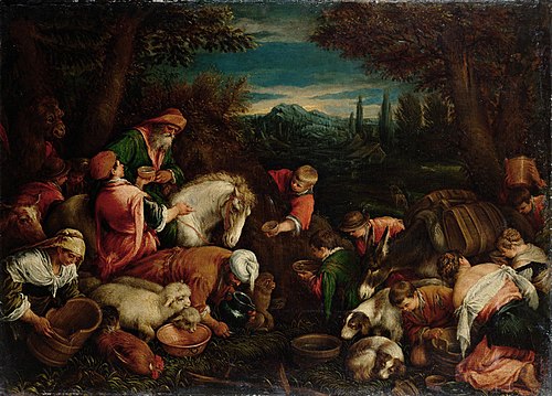 Wunder aus der Quelle von Mara, 1590, Francesco Bassano the Younger