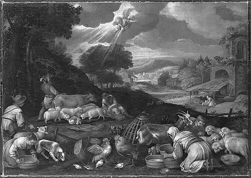 Verkündigung an die Hirten (Nachahmer), 1570, Francesco Bassano the Younger