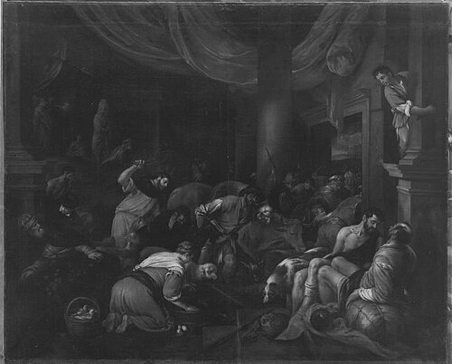 Vertreibung der Wechsler aus dem Tempel (Kopie nach), 1570, Francesco Bassano the Younger