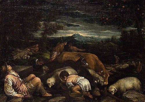 Landscape with Shepherds, 1577, Francesco Bassano the Younger