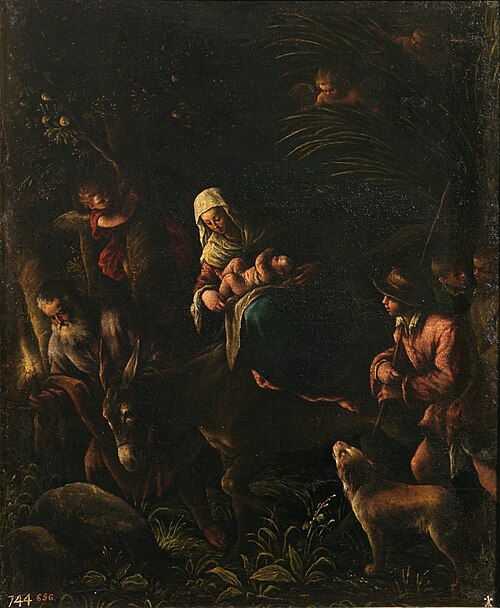 Flight into Egypt, 1551, Francesco Bassano the Younger