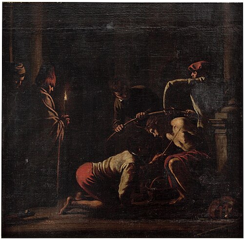 Jesús en el pretorio, 1576, Francesco Bassano the Younger