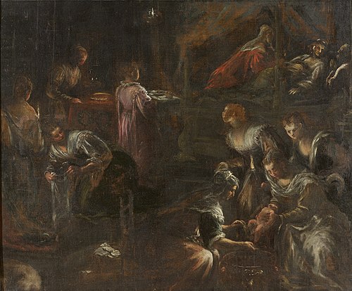 The Birth of the Virgin, 1588, Francesco Bassano le Jeune