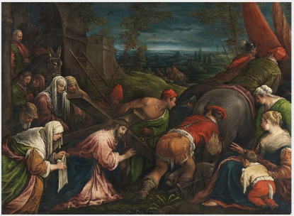 Christ Falling beneath the Cross, , Francesco Bassano the Younger