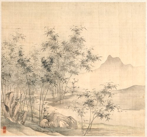 A Solitary Crane in the Bamboo Grove, 1612, Tao Hong