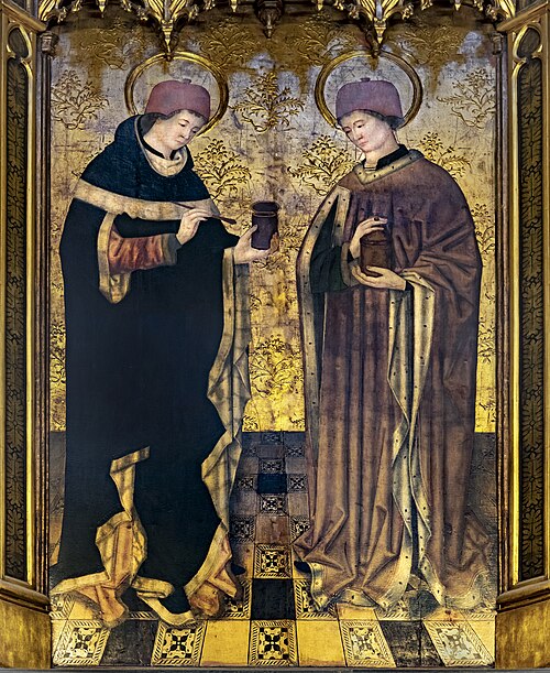 saints docteurs Saints Côme et Damien., , Bernat Martorell