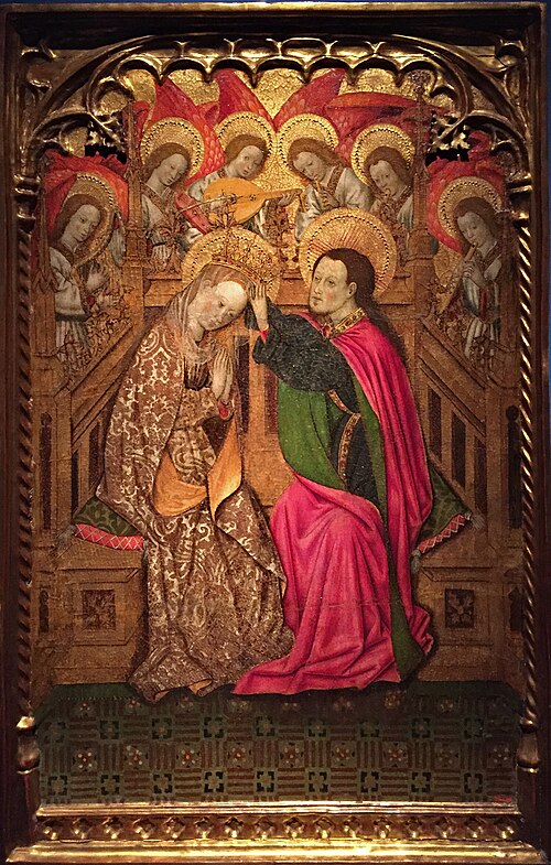Coronació de la Mare de Déu amb àngels músics, 1440, Bernat Martorell