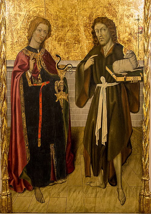 Table of Saints John. Central pannel, 1430, Bernat Martorell