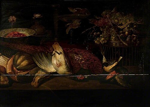 Still Life with Game and Fruit, , Jacob van Es