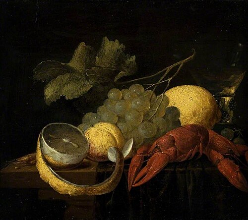 Still Life with Fruit and Crayfish, , Jacob van Es