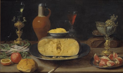 Breakfast Piece with Cheese and Goblet, 1634, Jacob van Es
