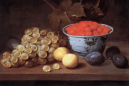 Nature morte aux fruits, 1616, Jacob van Es