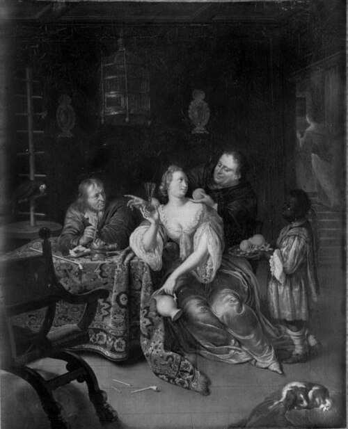 A Gallant company, 1706, Frans van Mieris
