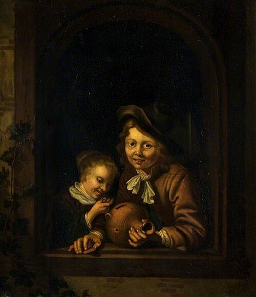 A Boy and a Girl at a Window, , Frans van Mieris