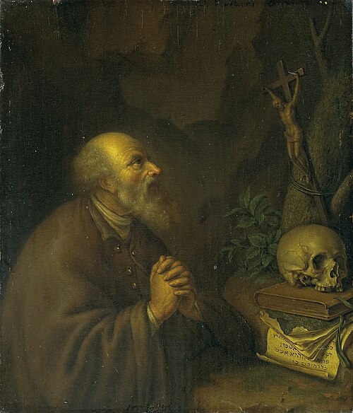 The Hermit, 1721, Frans van Mieris