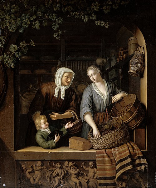 The Grocer’s Shop, 1715, Frans van Mieris