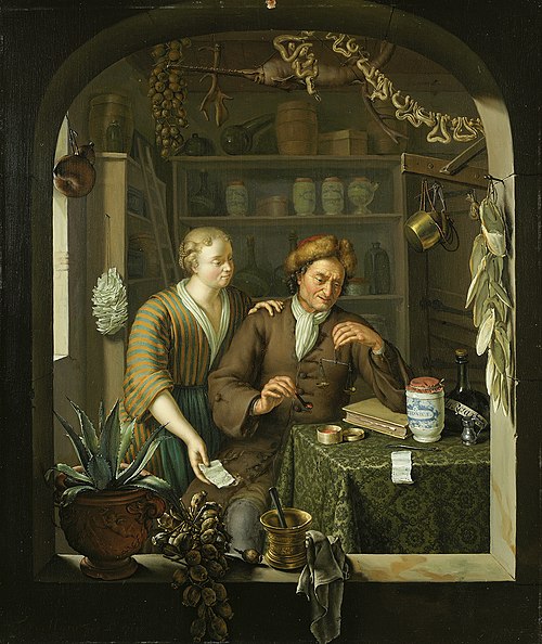 De apotheker, 1714, Frans van Mieris