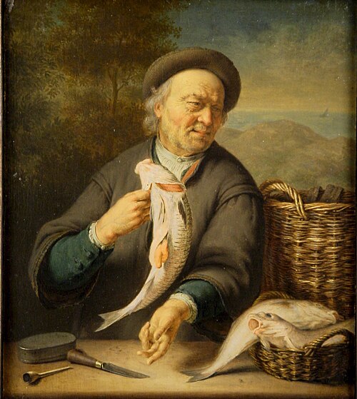 De visverkoper, 1747, Frans van Mieris