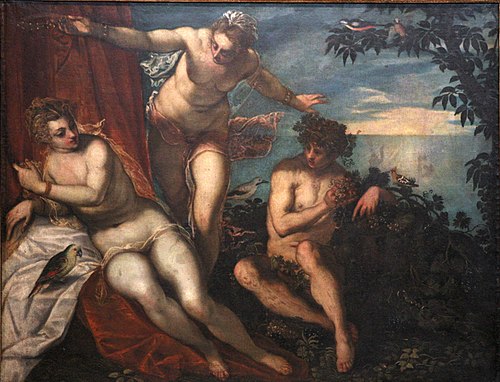 Bacchus, Ariane and Venus, 1600, Domenico Tintoretto