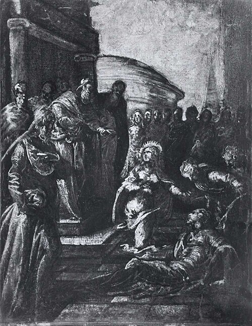 Die Heilige Agnes erweckt Licinius, , Domenico Tintoretto
