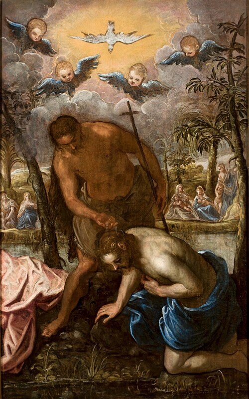 Baptism of Christ, 1588, Domenico Tintoretto
