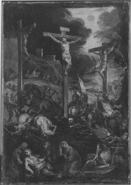 Kreuzigung Christi (Kopie nach dem Altarbild der Münchner Augustinerkirche) (Kopie nach), , Domenico Tintoretto