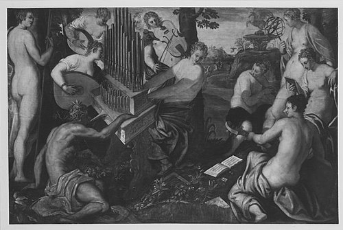 Apollo und die Musen, 1597, Domenico Tintoretto