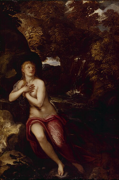 The Magdalene in the Wilderness, , Domenico Tintoretto