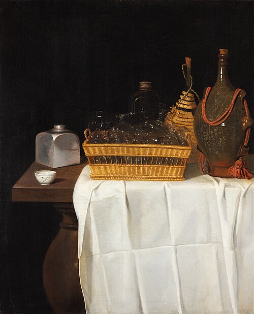 Still-Life with Glasses and Bottles, 1635, Sébastien Stoskopff