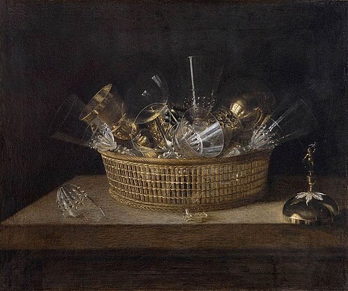 Corbeille de verres, 1643, Sébastien Stoskopff