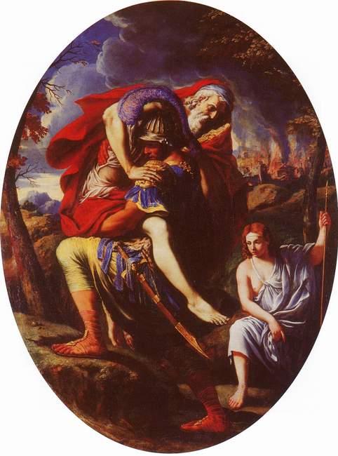 Énée transportant Anchise, 1700, Charles Errard